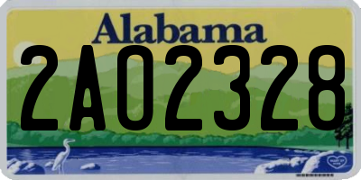 AL license plate 2AO2328