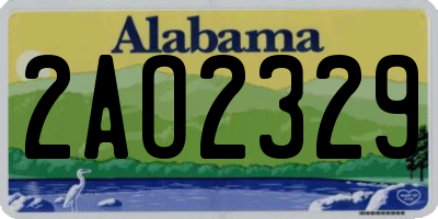 AL license plate 2AO2329