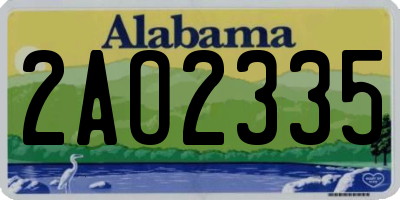 AL license plate 2AO2335