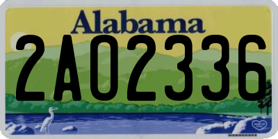 AL license plate 2AO2336