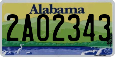 AL license plate 2AO2343