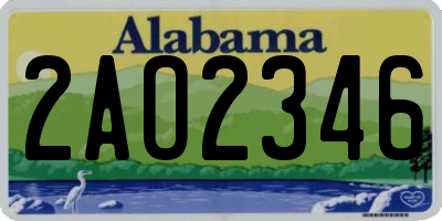 AL license plate 2AO2346