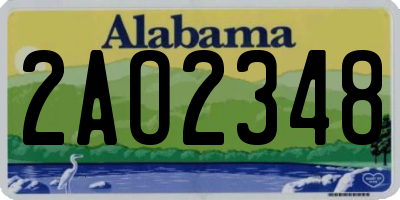AL license plate 2AO2348
