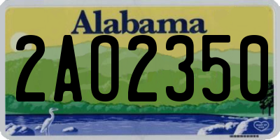 AL license plate 2AO2350