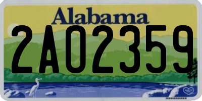 AL license plate 2AO2359