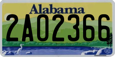AL license plate 2AO2366
