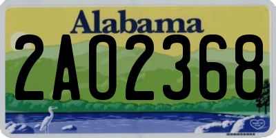 AL license plate 2AO2368