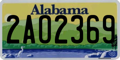 AL license plate 2AO2369