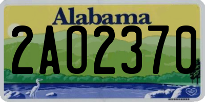 AL license plate 2AO2370