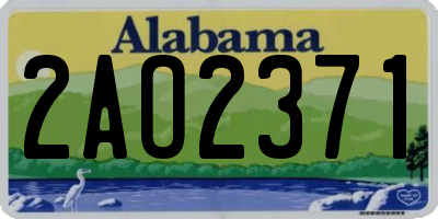 AL license plate 2AO2371