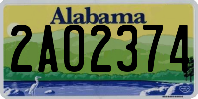 AL license plate 2AO2374