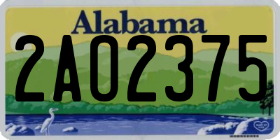 AL license plate 2AO2375