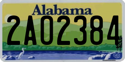AL license plate 2AO2384