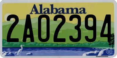AL license plate 2AO2394