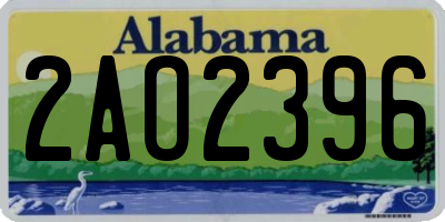 AL license plate 2AO2396