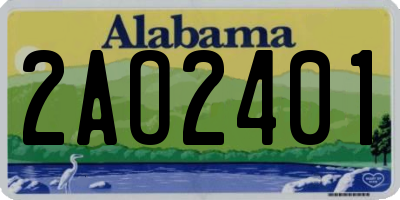AL license plate 2AO2401