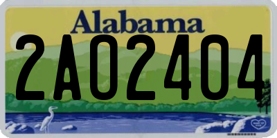 AL license plate 2AO2404