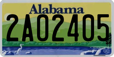 AL license plate 2AO2405