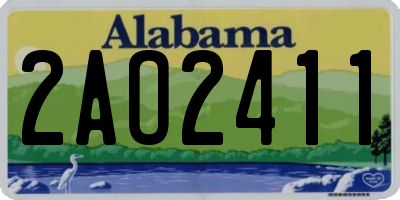 AL license plate 2AO2411