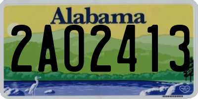AL license plate 2AO2413
