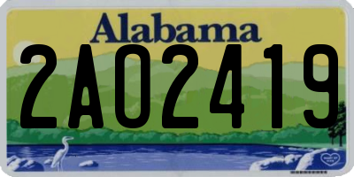 AL license plate 2AO2419