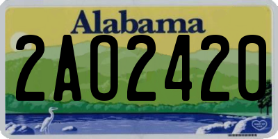 AL license plate 2AO2420
