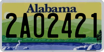 AL license plate 2AO2421