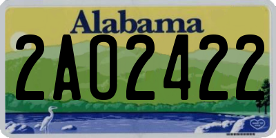 AL license plate 2AO2422