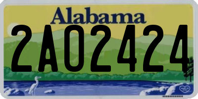 AL license plate 2AO2424