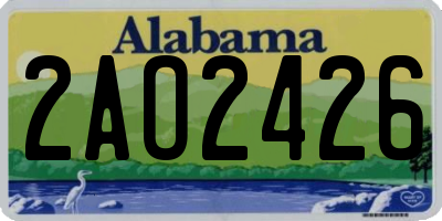 AL license plate 2AO2426
