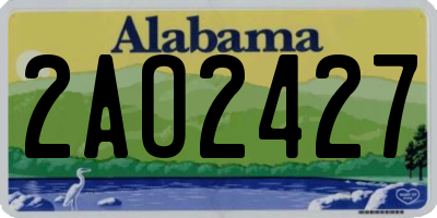 AL license plate 2AO2427