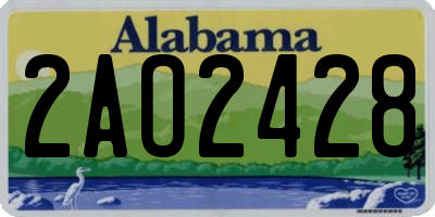 AL license plate 2AO2428