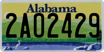 AL license plate 2AO2429