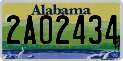 AL license plate 2AO2434