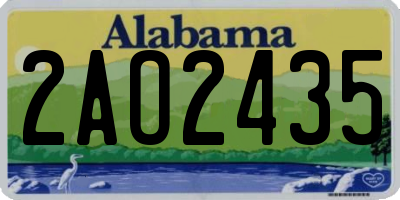 AL license plate 2AO2435