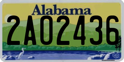 AL license plate 2AO2436