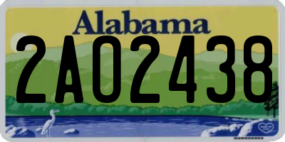 AL license plate 2AO2438