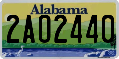 AL license plate 2AO2440