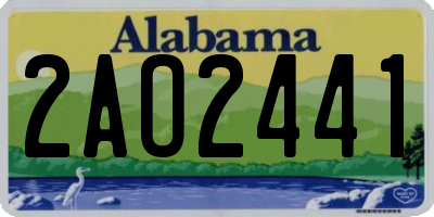 AL license plate 2AO2441