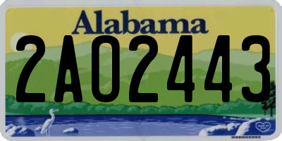AL license plate 2AO2443