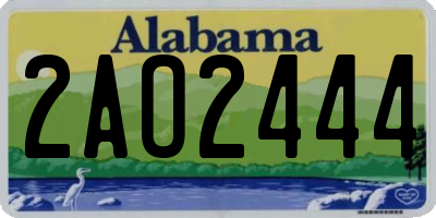 AL license plate 2AO2444