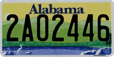 AL license plate 2AO2446