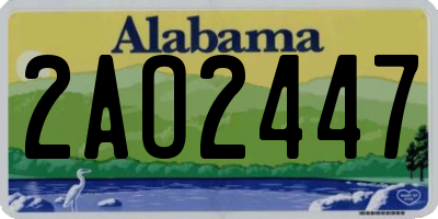 AL license plate 2AO2447