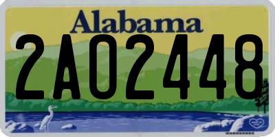 AL license plate 2AO2448