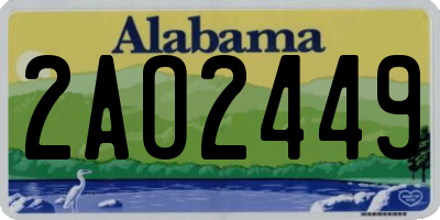 AL license plate 2AO2449
