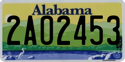 AL license plate 2AO2453