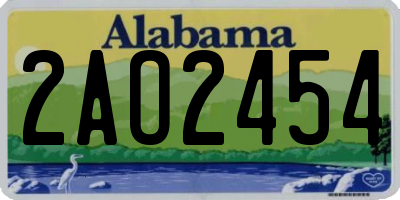 AL license plate 2AO2454