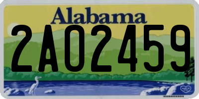 AL license plate 2AO2459