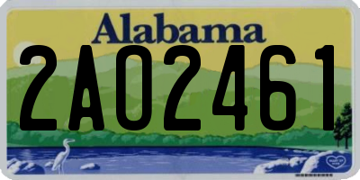 AL license plate 2AO2461
