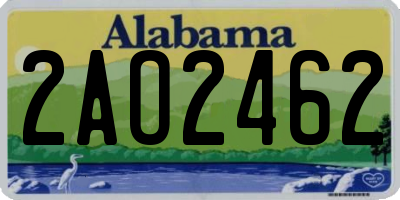 AL license plate 2AO2462